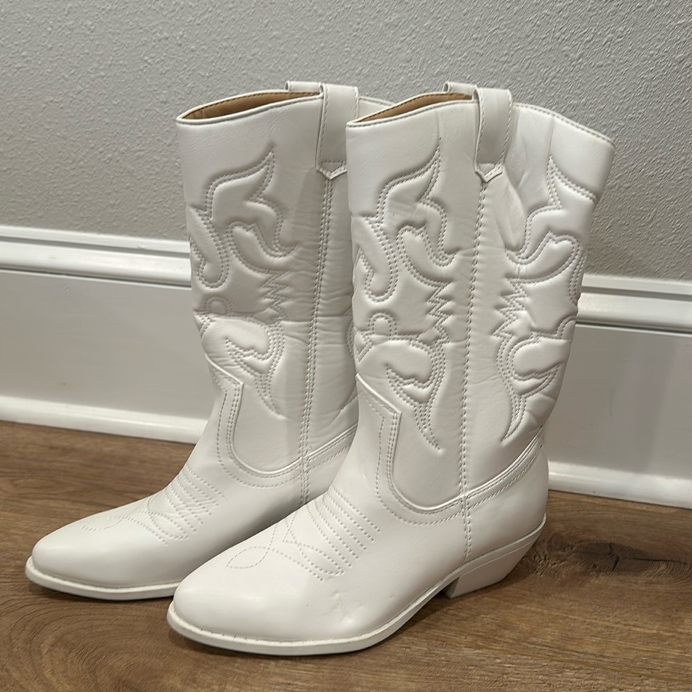 White cowboy boots